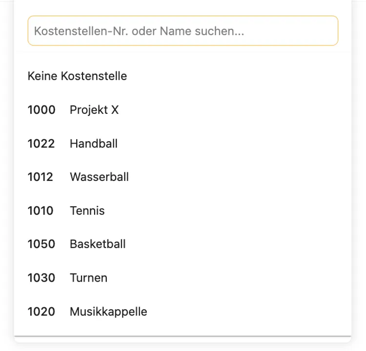 Kostenstellen