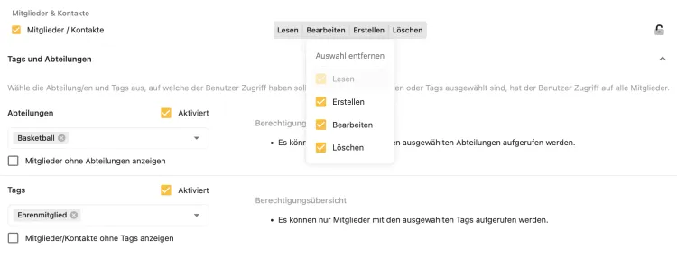Rollen / Rechte